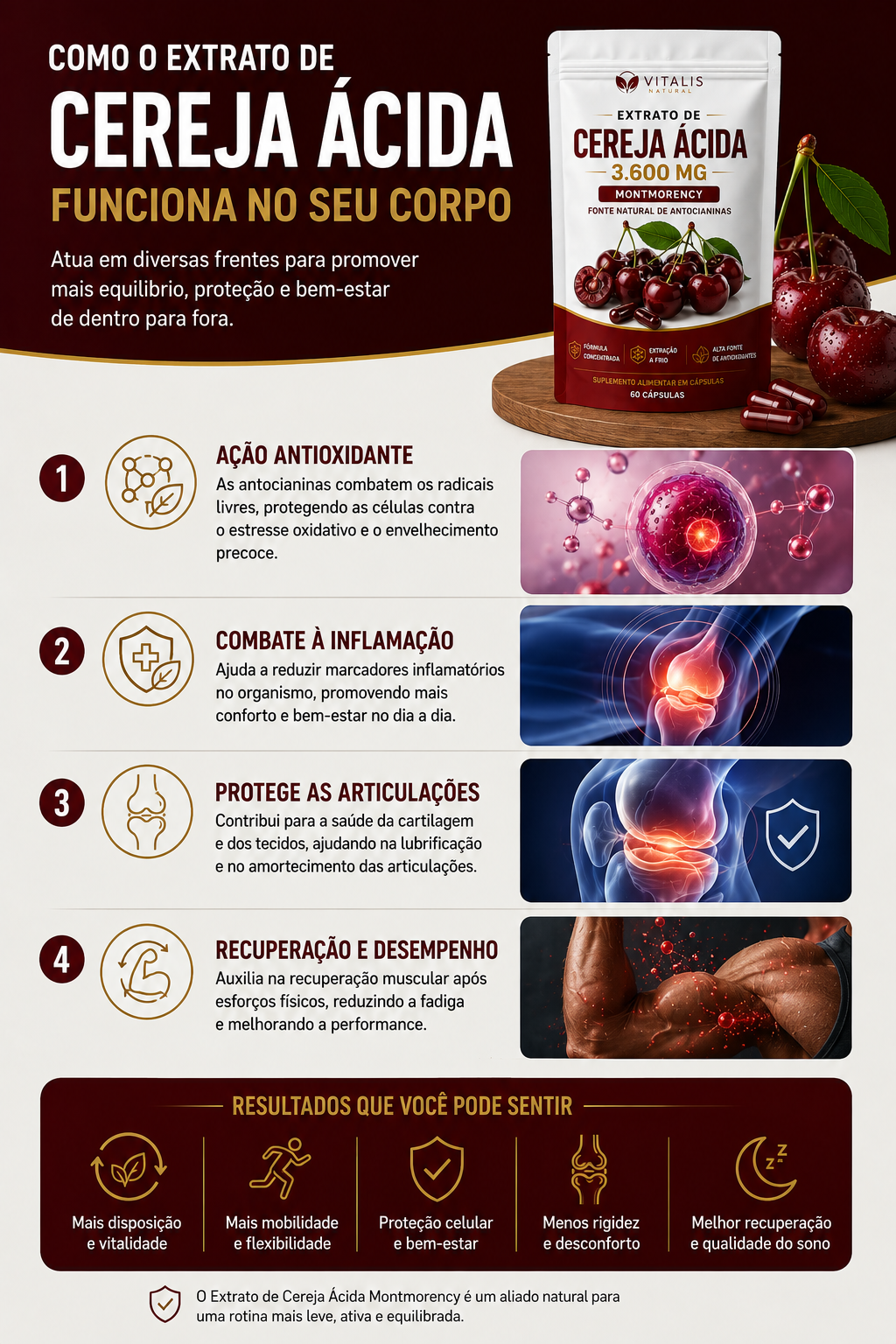 Vitalis Cereja Ácida - fórmula concentrada